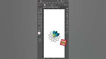 Flower logo style by Rotate tool by gfxmentor #uptime #adobeillustrator #logo @envatotuts #shorts