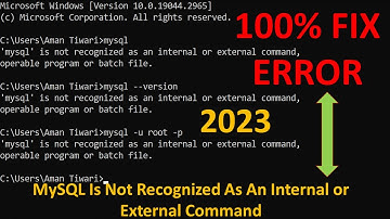 [100% FIX] MySQL is not recognized as an internal or external command on windows 10 path error 2023.