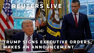 LIVE: Trump signs executive orders, makes an announcement