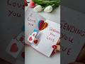 DIY 3D Love Card 💌/ Sending you Love ❤️/Easy handmade Valentine card idea/#diy #love #fun#shorts