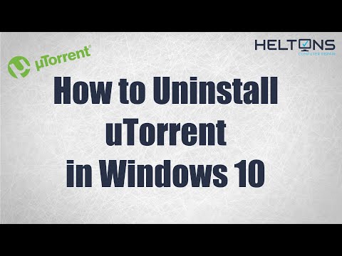 How to Uninstall uTorrent From Windows 10