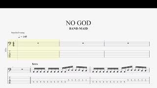 (BASS TAB) NO GOD- BAND-MAID