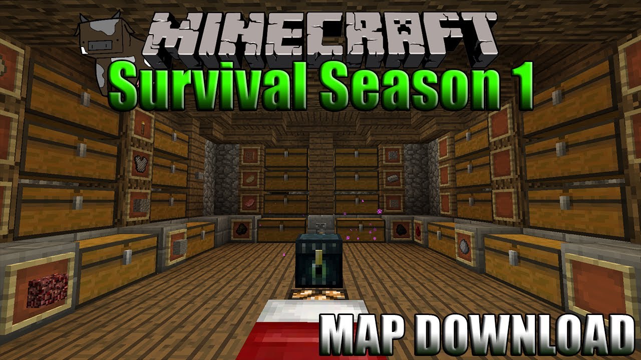 Minecraft Survival Season 1 - Map Download! - YouTube
