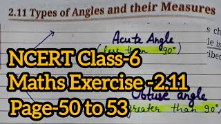 NCERT Class-6 Maths || Exercise 2.11 Chapter-2 || Lines and Angles ||
