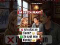 Sag das NICHT im Restaurant! 🍕😳#german   #deutsch #learngerman #deutschlernen #languagelearningfun