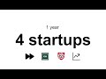 from 0 to 4 startups in 1 year