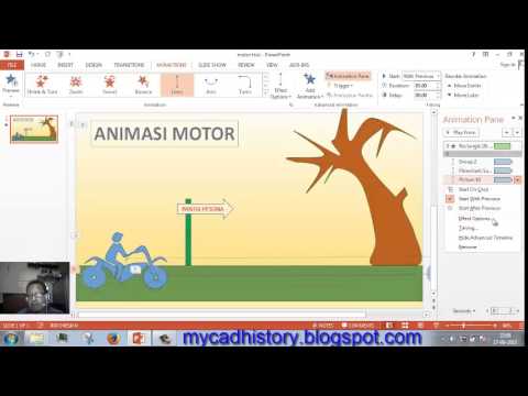  cara  membuat animasi  motor bergerak  di  power  point2013 