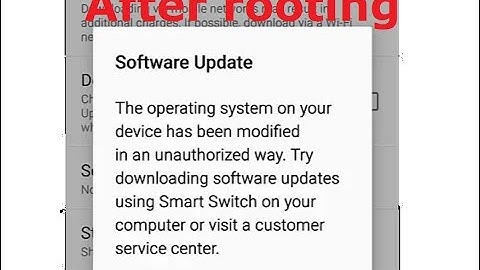 The operating system on your device has been modified in an unauthorized way (checking for updates)