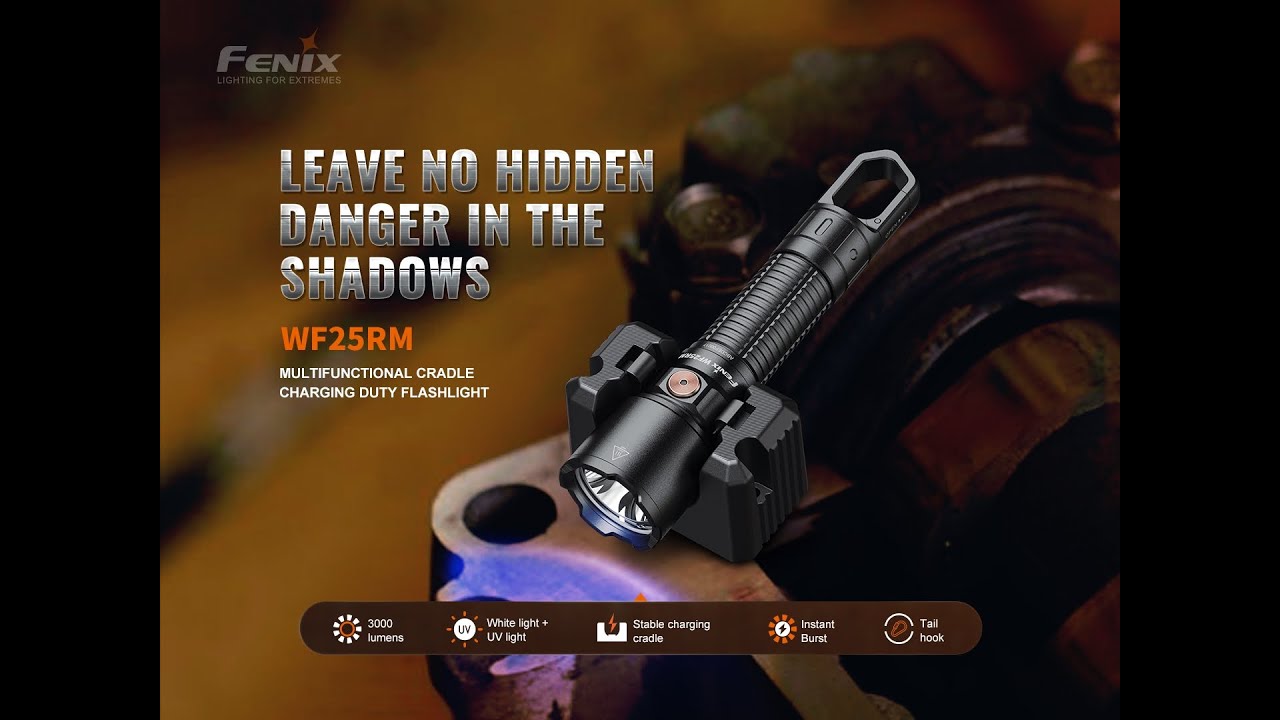 WF25RM Multifunction Cradle Charging Flashlight with UV