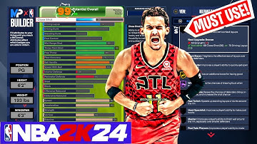 NBA 2K24 🔥 6’2 3PT Shot Hunter DEMIGOD GUARD BUILD Trae “Ice Trae” Young