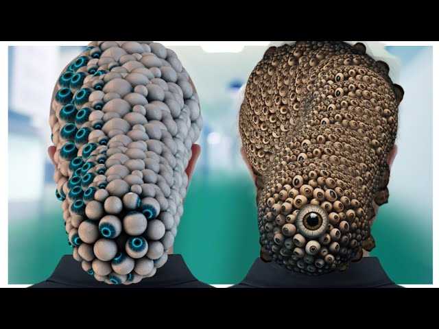 ASMR satisfying Larva sleep hygienic well trypophobia cilo Head|ASMR animation treatments@filmiASMR