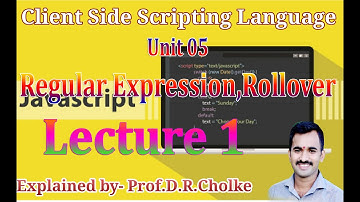 Unit 05 Regular Expression , Rollover and Frames_01