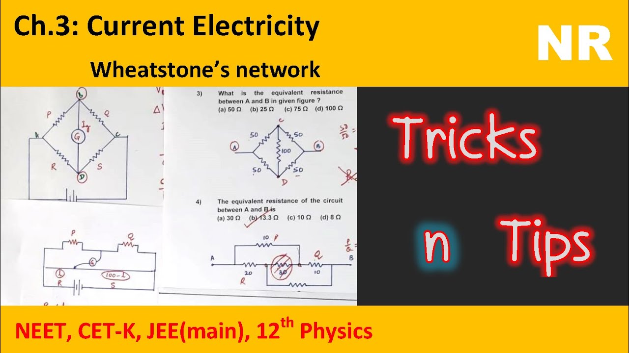 Ch.3: Wheatstone's network/ Tricks n Tips/NR