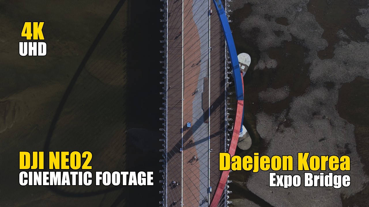 [4K UHD] DJI Neo 2 대전 엑스포다리 도심 비행 (사전승인 & 군부대 확인) | DJI Neo 2 Expo Bridge Downtown Flight