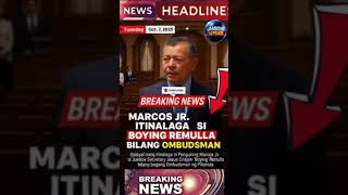 MARCOS ITINALAGA SI REMULLA BILANG BAGONG OMBUDSMAN #youtubeshorts
