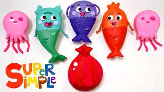 Pearly Pomegranate Popsicles  | The Bumble Nums | super simple plaster clay cra cking  석고 점토부수기 ASMR
