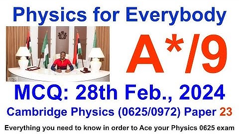 2023 IGCSE Physics 0625 Oct./Nov. Paper 2 Variant 3 0625/23/O/N/23