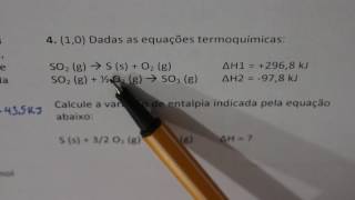 Termoquímica - Resolução de exercícios