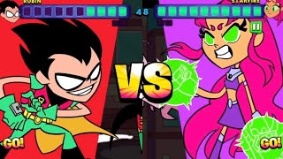 Teen Titans Go Jump Jousts Robin vs Starfire Who Win ? | Cartoon Network Games