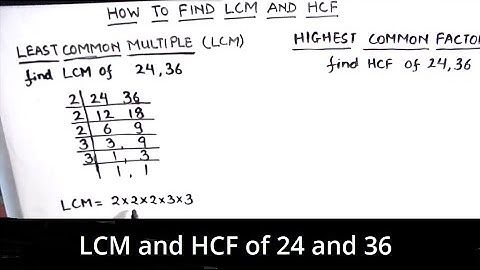 How to find the LCM and HCF / LCM and HCF/ How to find LCM and GCF in a single video