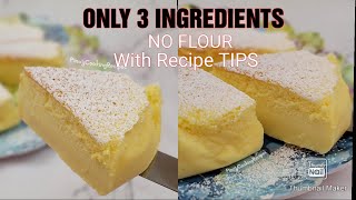 ONLY 3 Ingredients | NO FLOUR | Baked or No-Bake Method with BAKING TIPS| Super Easy!