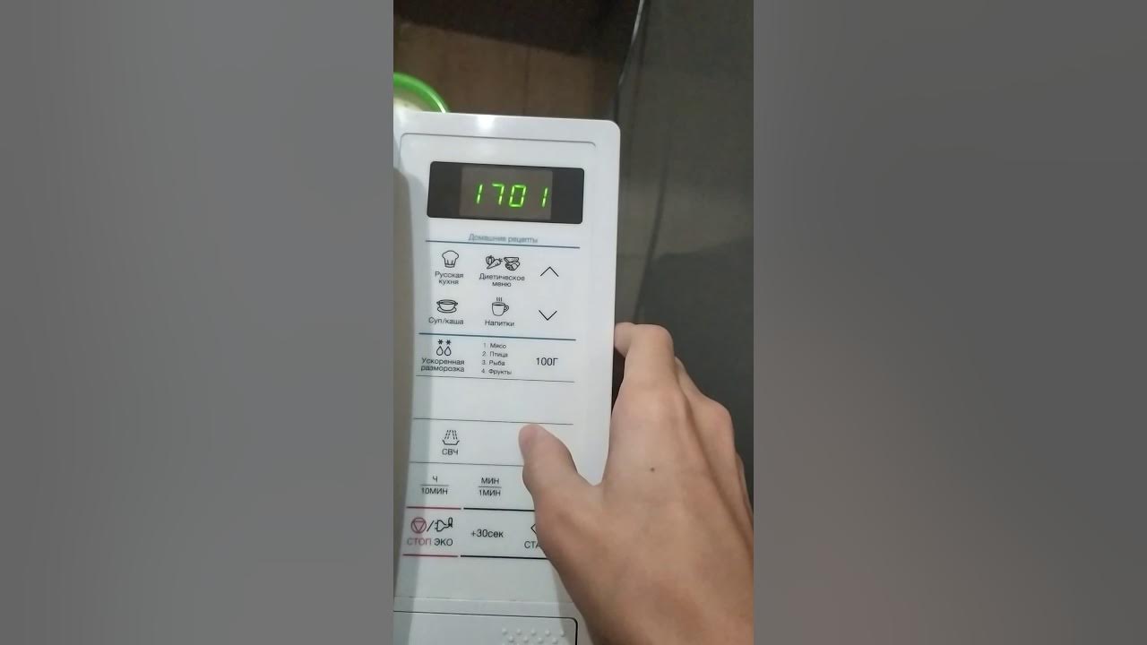 Как поставить часы на микроволновке самсунг - YouTube