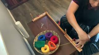 Warping and setting up a traditional Mayan back strap loom.      etsy.com/shop/ConcepsMayanWeaving