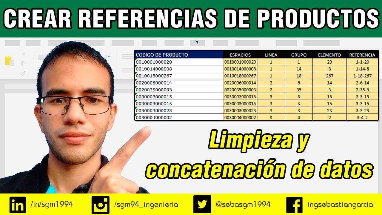 Crear Referencias de Productos en Excel - YouTube