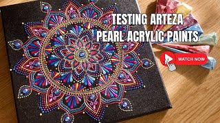 Painting a Mandala Using Only Arteza Metallic Acrylic Paints in Paint Cones- Honest, Full Review! ✨💛