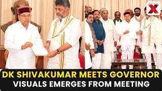 EXCLUSIVE VISUALS: DK Shivakumar Meets Governor, Stakes Claim to Form Karnataka Government | NewsX