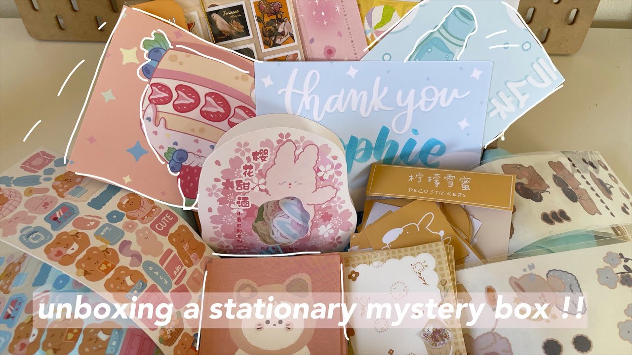 unboxing a stationary mystery box 🍡 lots of stationary! YouTube