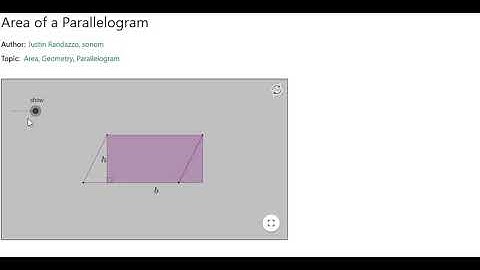 Day 26 - GeoGebra Area of a Parallelogram