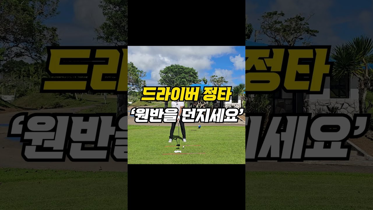 드라이버 정타 '원반을  던지세요'