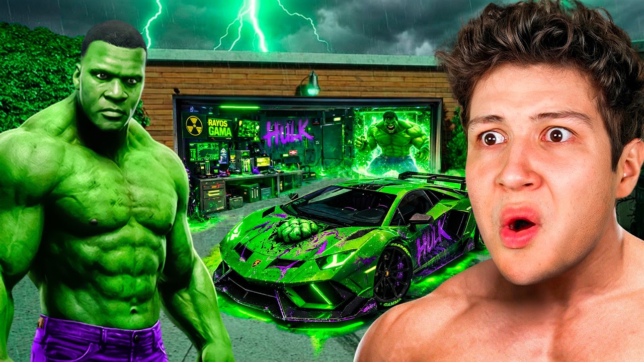 CONVERTÍ la CASA de FRANKLIN en la BASE de HULK en GTA 5! 🏡💪 (Mods)