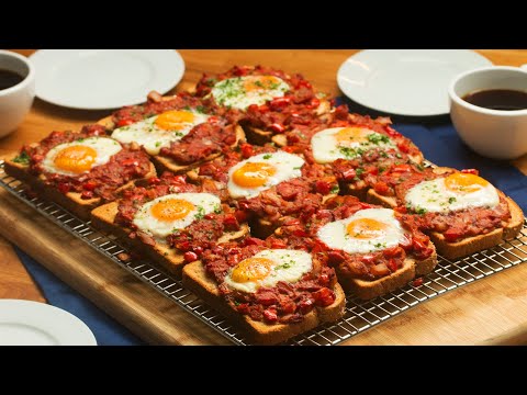 Sheet-Pan Shakshuka Toast