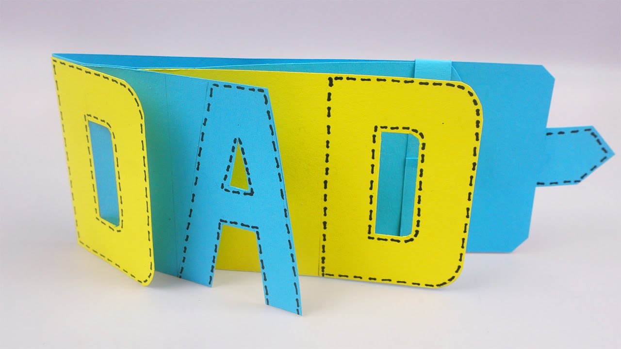 Pop-Up-Karte Zum Vatertag 'Doppeldecker' – Handgefertigte 3D-Karte, 12,7x17,8 Cm