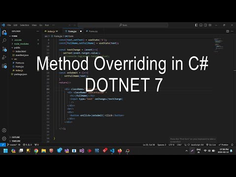 Method Overriding in C# | How to use virtual and override keywords