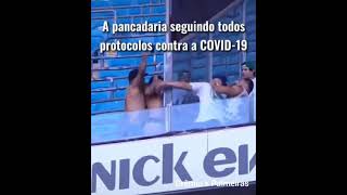 Pancadaria seguindo os protocolos da Covid-19 (Grêmio x Palmeiras)