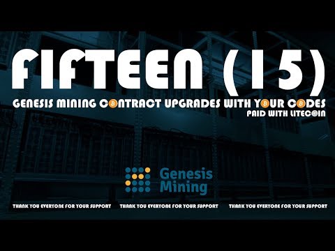 FIFTEEN (15) GENESIS MINING CONTRACT UPGRADES WITH YOUR CODES. ROI REVIEW u0026 TALK.