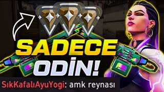 BRONZ ELODA SADECE ODİN OYNADIM! KÜFÜRLER HAVADA UÇTU! Valorant