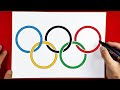 How to Draw OLYMPICS LOGO DRAWING | TOKYO 2021