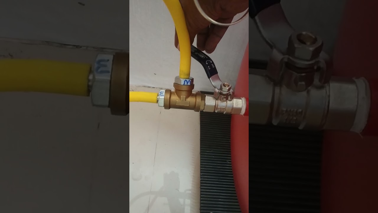 how to connect an air compressor with a braided  hose 
