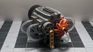 Lego 4 Cylinder Pneumatic Engine [Free Instructions]