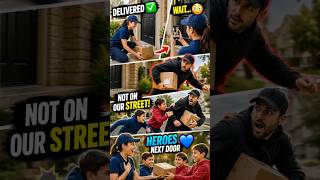 Caught on Camera! 😳 Kids Stop Package Thief 🚨📦 #shorts