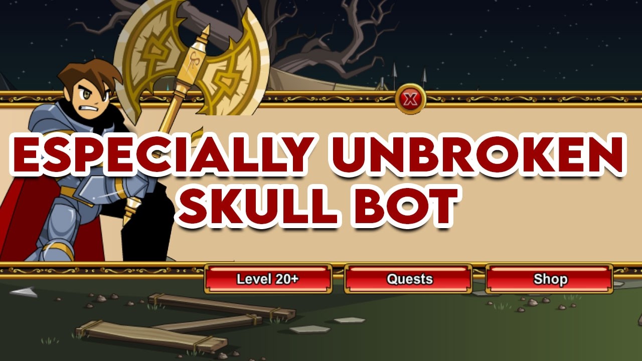 AQW Especially Unbroken Skull Bot - YouTube