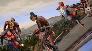 Harley Quinn & Spiderman Epic Ragdoll Gta5 Jumpsfails Euphoria Physics Funny Moments