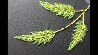 Hand Embroidery Designs | Leaf tutorial for beginners screenshot 5