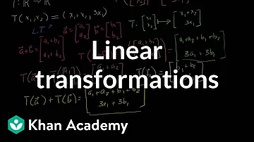 How do you tell if a matrix is a linear transformation?