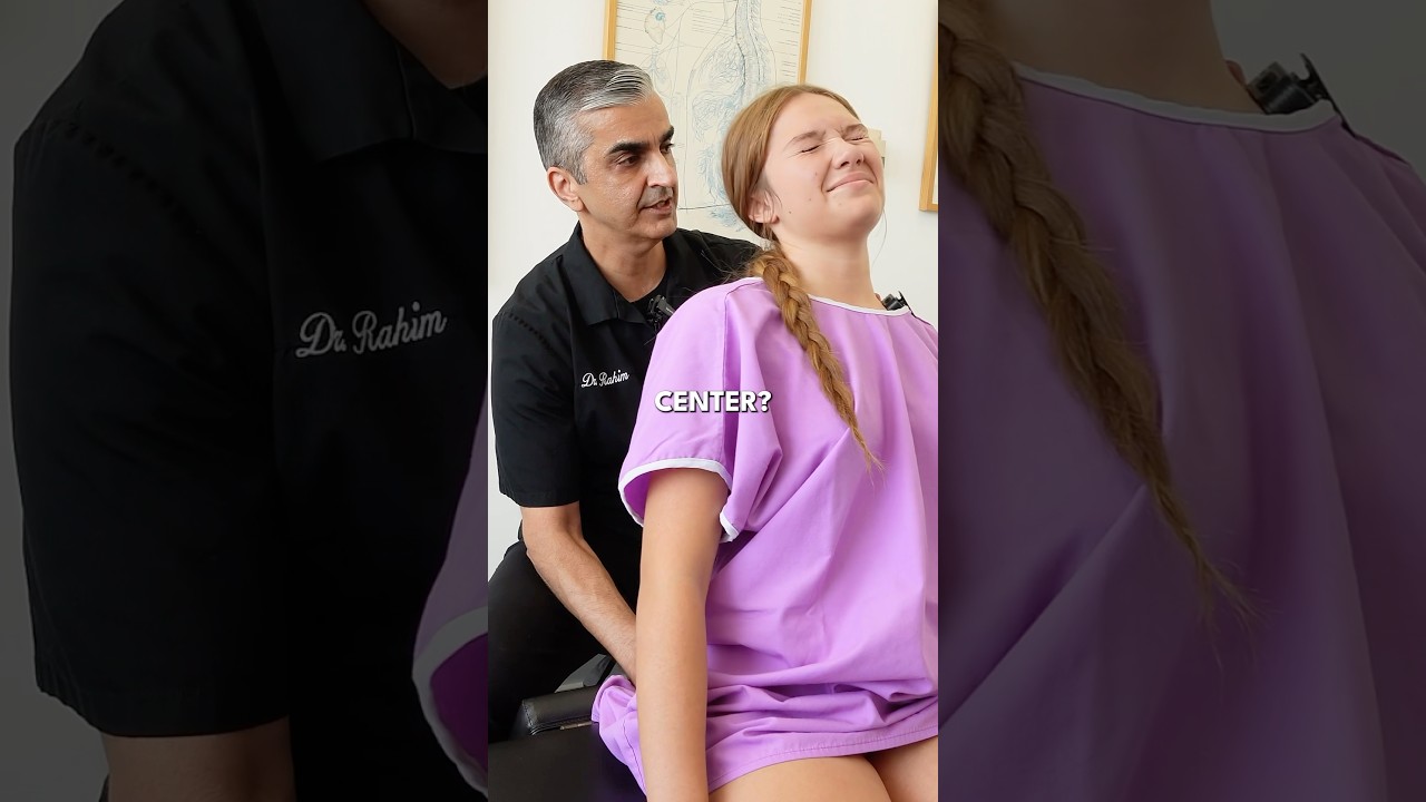 Scoliosis Back & Neck Pain Helped w/ CRISPY DEEP Coccyx, Sacrum, T12, C1 & C2 Adjustments #shorts