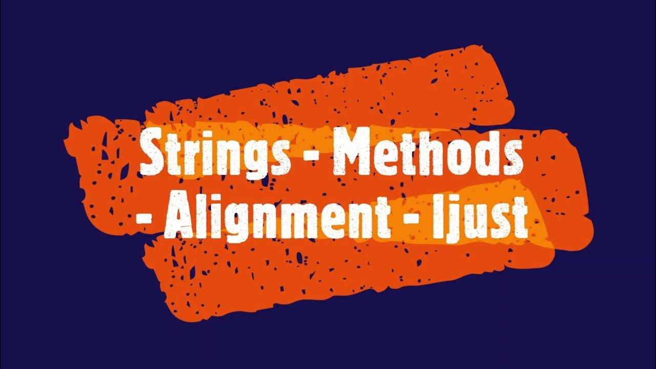 PYTHON - Strings - Methods - Alignment - ljust #PythonTips #viral - YouTube